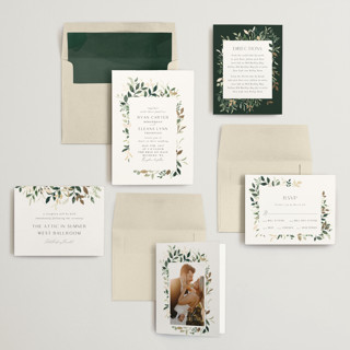 Greenery color: Invitation Suite