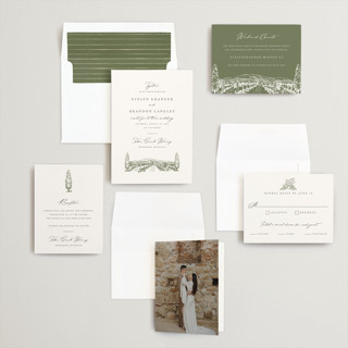 Olive color: Invitation Suite