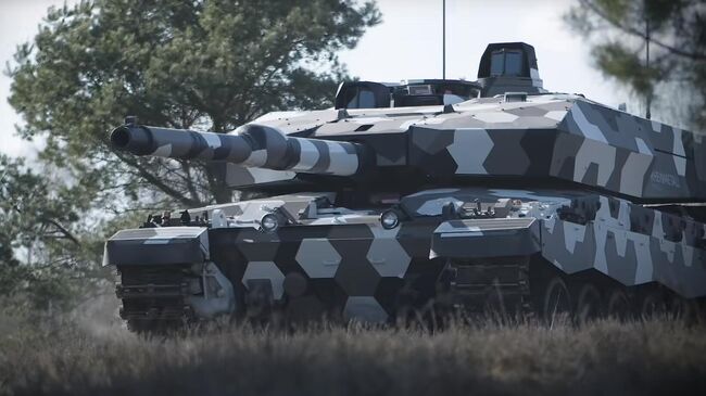 Испытания перспективной 130-мм гладкоствольной танковой пушки L51. Стоп-кадр видео