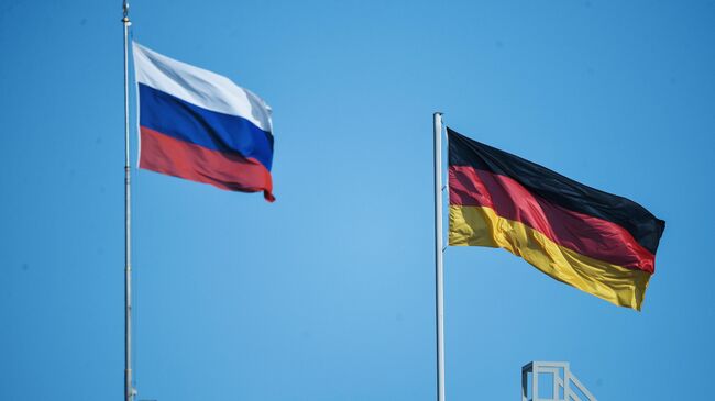 Флаг России и Германии. Архивное фото