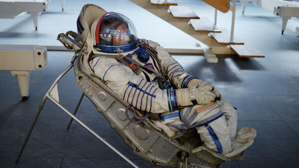 Манекен в скафандре в Центре подготовки космонавтов имени Ю. А. Гагарина