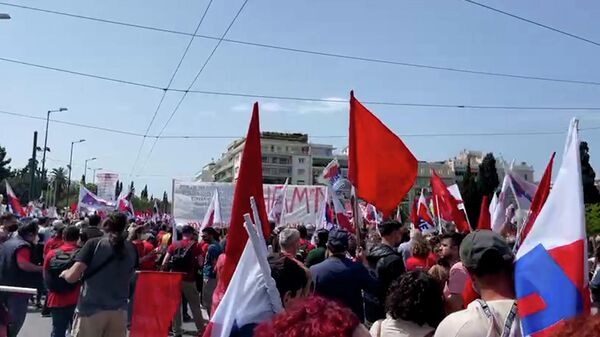 Первомайские демонстрации в Греции
