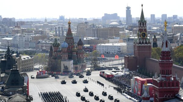 Генеральная репетиция военного парада, посвящённого 77-й годовщине Победы в Великой Отечественной войне. в Москве