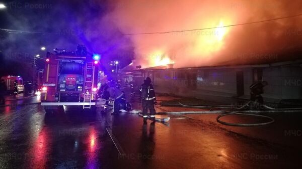 Пожар в кафе Полигон в Костроме 