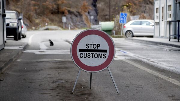 Закрытый пограничный переход Яринье в Косово