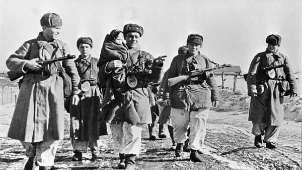 Бойцы Советской армии во время Великой Отечественной войны