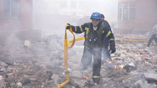 Cотрудники пожарной службы Украины 