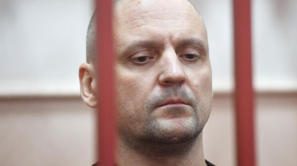 Лидер Левого фронта Сергей Удальцов в Басманном суде Москвы