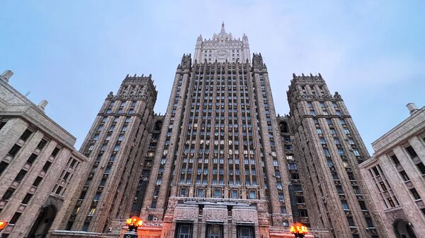 Здание Министерства иностранных дел России в Москве.
