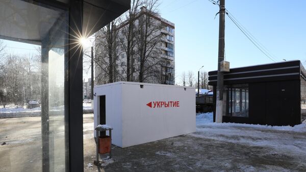 Модульное укрытие для защиты людей при обстрелах в Белгороде