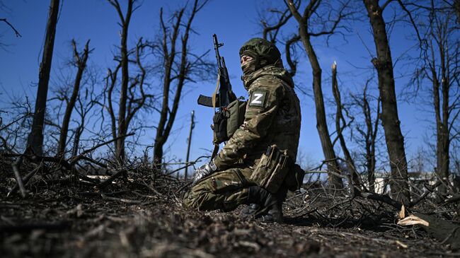 Боец 55-й мотострелковой бригады Центрального военного округа в зоне СВО