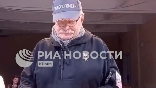 Кинорежиссер Никита Михалков проголосовал в Симферополе на выборах президента России