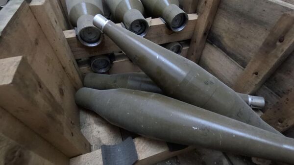 Оружие из заминированных схронов с иностранным вооружением, оставленных украинскими войсками при отступлении из Авдеевки