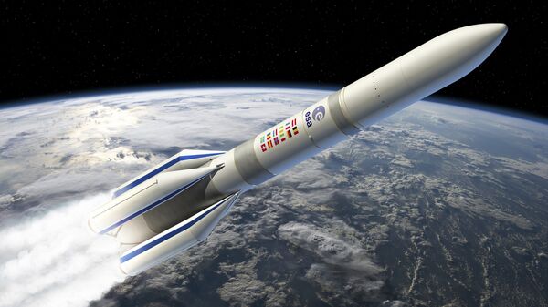Новая европейская ракета-носитель Ariane-6 на рисунке художника ESA