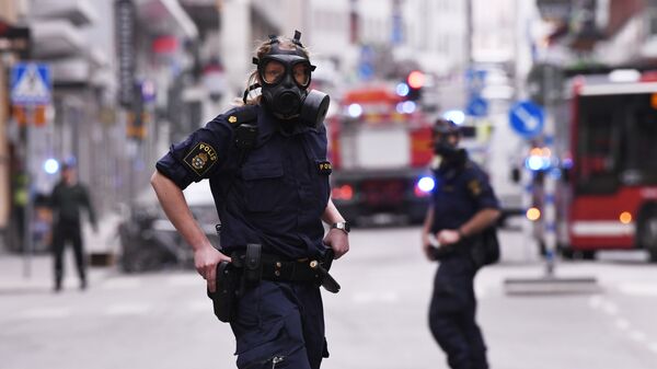 Полицейские в центре Стокгольма