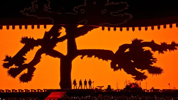 U2 выступает стадионе на Gillette в Фоксборо, США, в рамках тура Joshua Tree. 25 июня 2017
