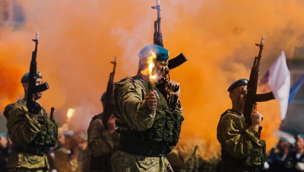 Торжественное мероприятие в воинской части в Иванове, посвященное 88-й годовщине образования Воздушно-десантных войск