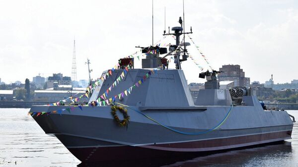 Спуск на воду катера Кентавр ВМС Украины 