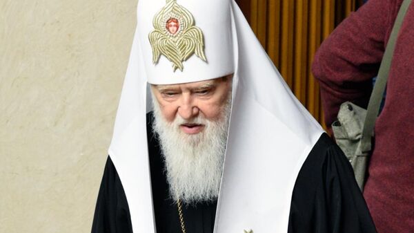 Почётный патриарх Православной церкви Украины Филарет на заседании Верховной рады 
