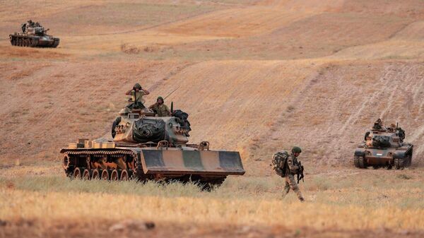 Турецкие войска в районе Манбиджа, Сирия