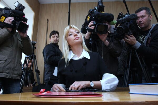 Певица Кристина Орбакайте в здании Тверского районного суда Москвы