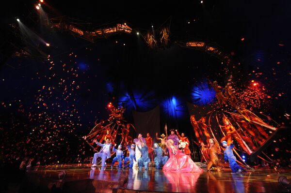 Репетиция шоу Varekai канадского Cirque du Soleil в Москве