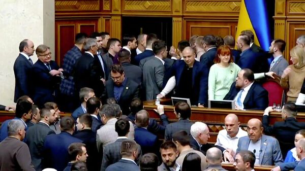Потасовка во время заседания Верховной рады Украины. 6 февраля 2020
