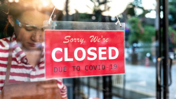 Small local business closed due to Covid