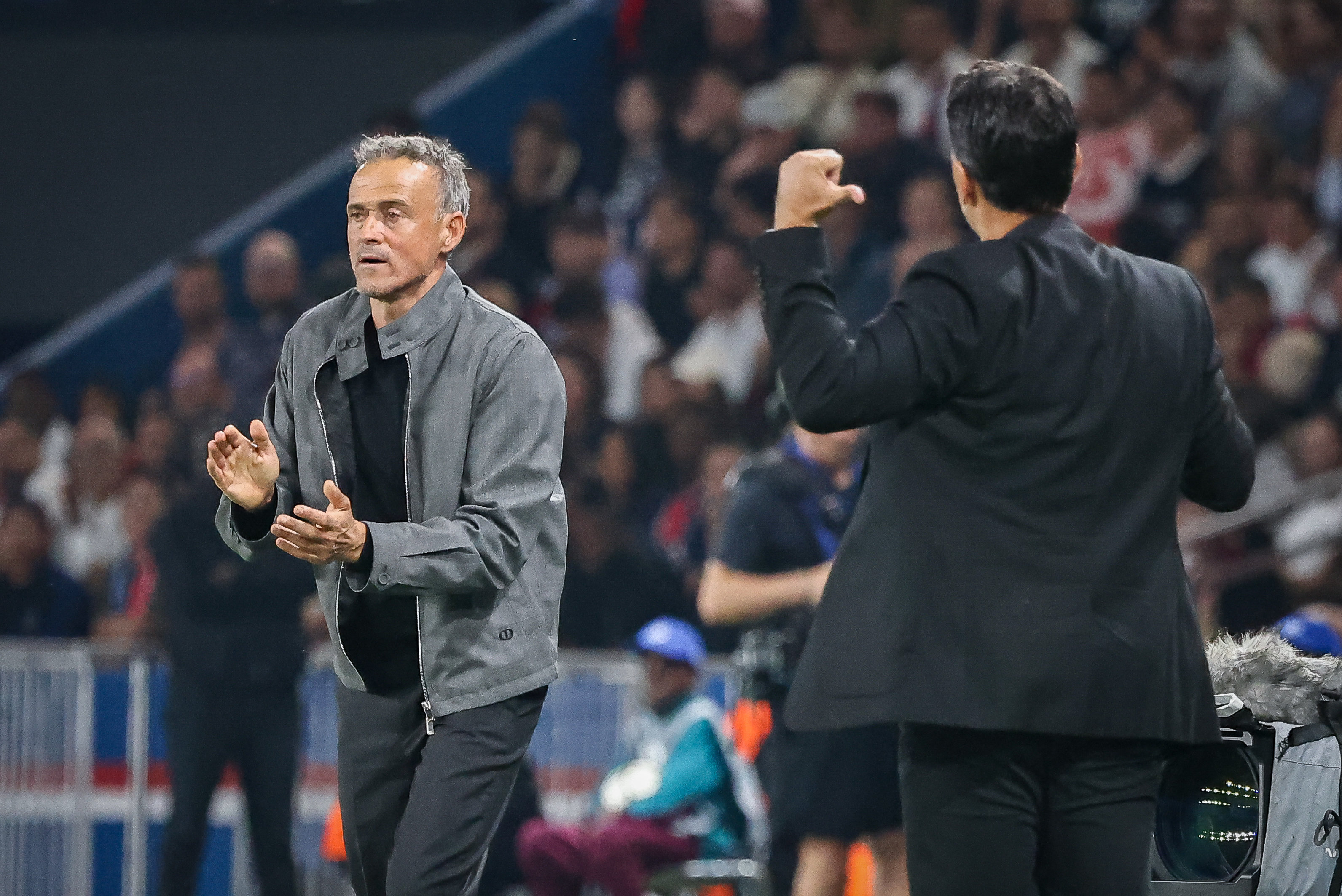 Alors que la machine parisienne tousse depuis deux matchs, Luis Enrique s'apprête à donner de la voix pour la faire repartir. LP/Fred Dugit