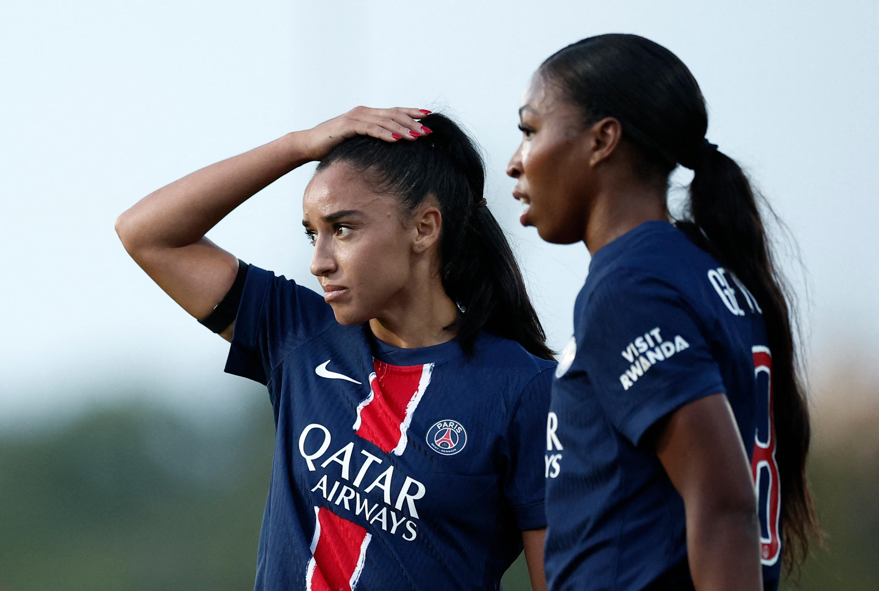 Ni Sakina Karchaoui ni Grace Geyoro ne disputeront la Ligue des champions cette saison : le PSG est éliminé avant même la phase de groupes. Reuters/Benoît Tessier