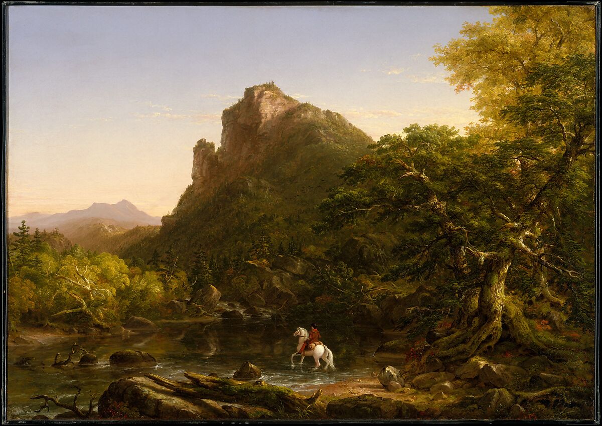 The Mountain Ford, Thomas Cole (American, Lancashire 1801–1848 Catskill, New York), Oil on canvas, American 