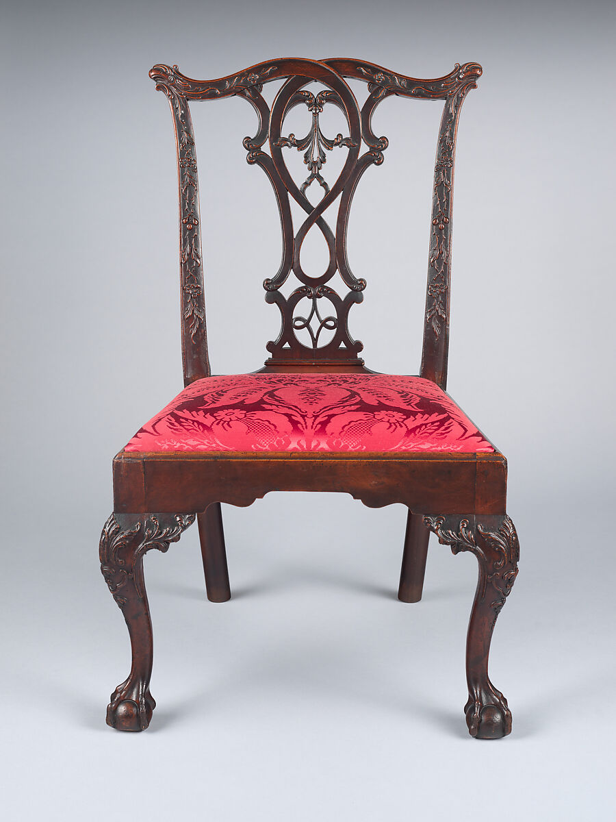 Side Chair, Mahogany, Atlantic white cedar, yellow pine; upholstery (modern), American 