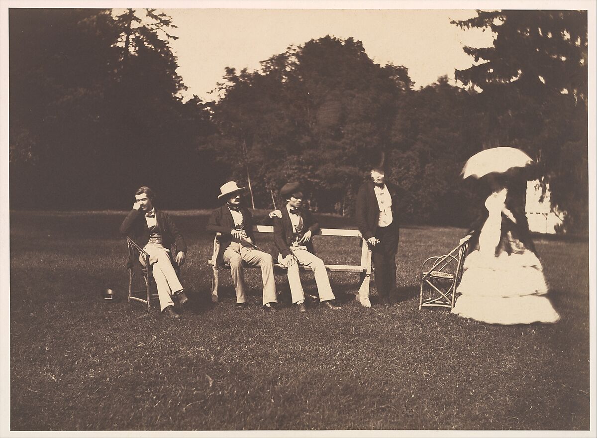 Groupe dans le parc du château de La Faloise