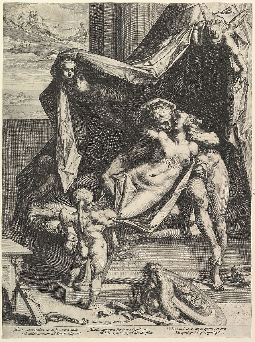 Mars and Venus, Hendrick Goltzius  Netherlandish, Engraving