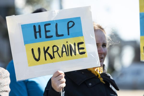 Demonstration in Brussels in support of Ukraine