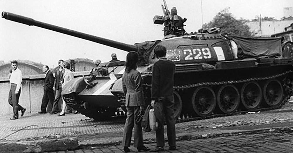 Soviet tank in Czechoslovakia