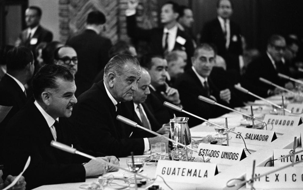 Johnson at meeting in Uruguay