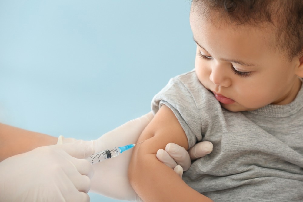 Child being vaccinated