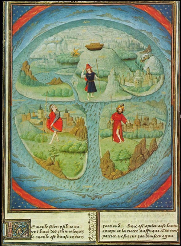 Mappa mundi in Jean Mansel's 'La Fleur des Histoires'