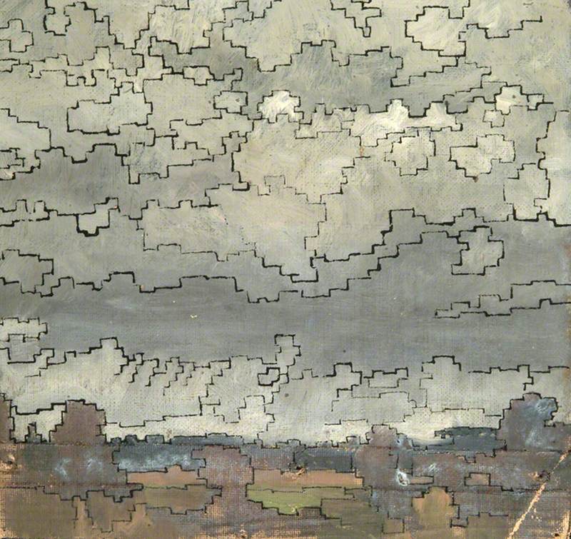 Landscape and Patterned Sky