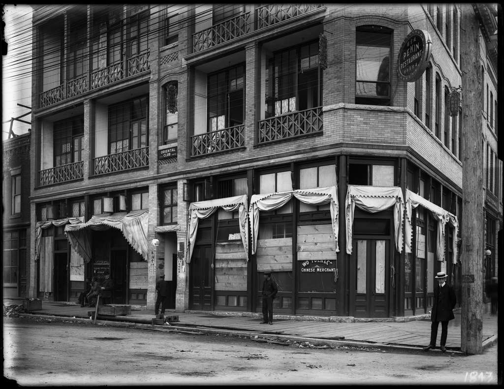 Vancouver's Chinatown after the riot in 1907.