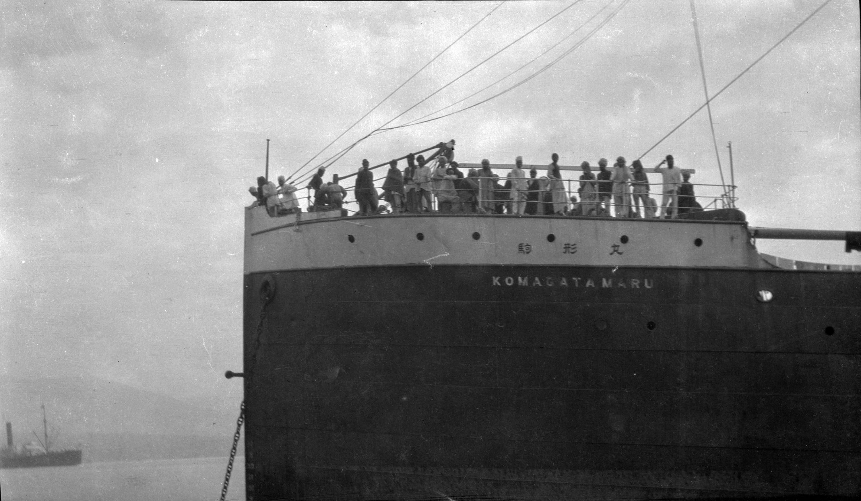 Passengers aboard the SS Komagata Maru in 1914.
