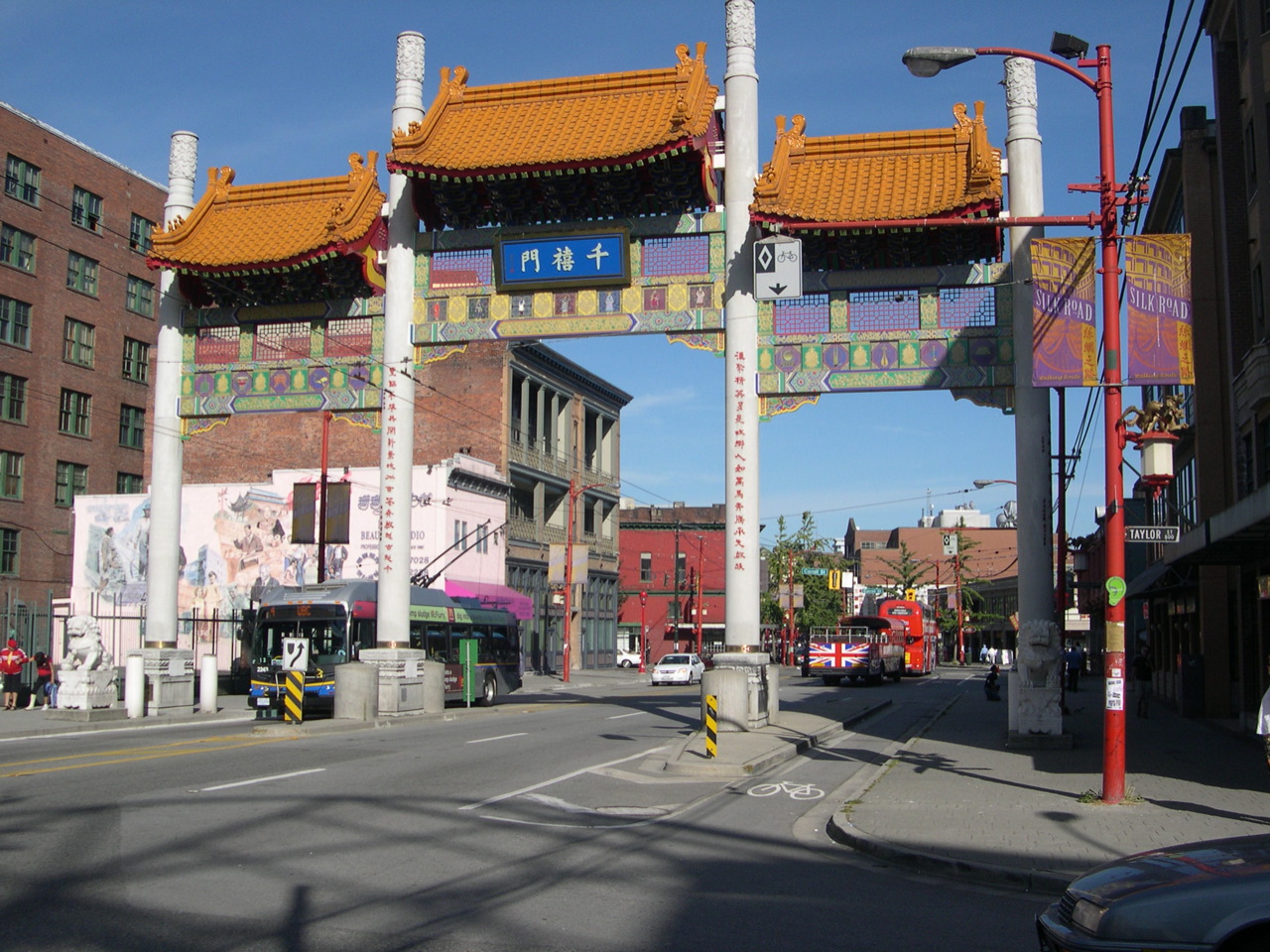 The Millennium Gate in Vancouver's Chinatown.