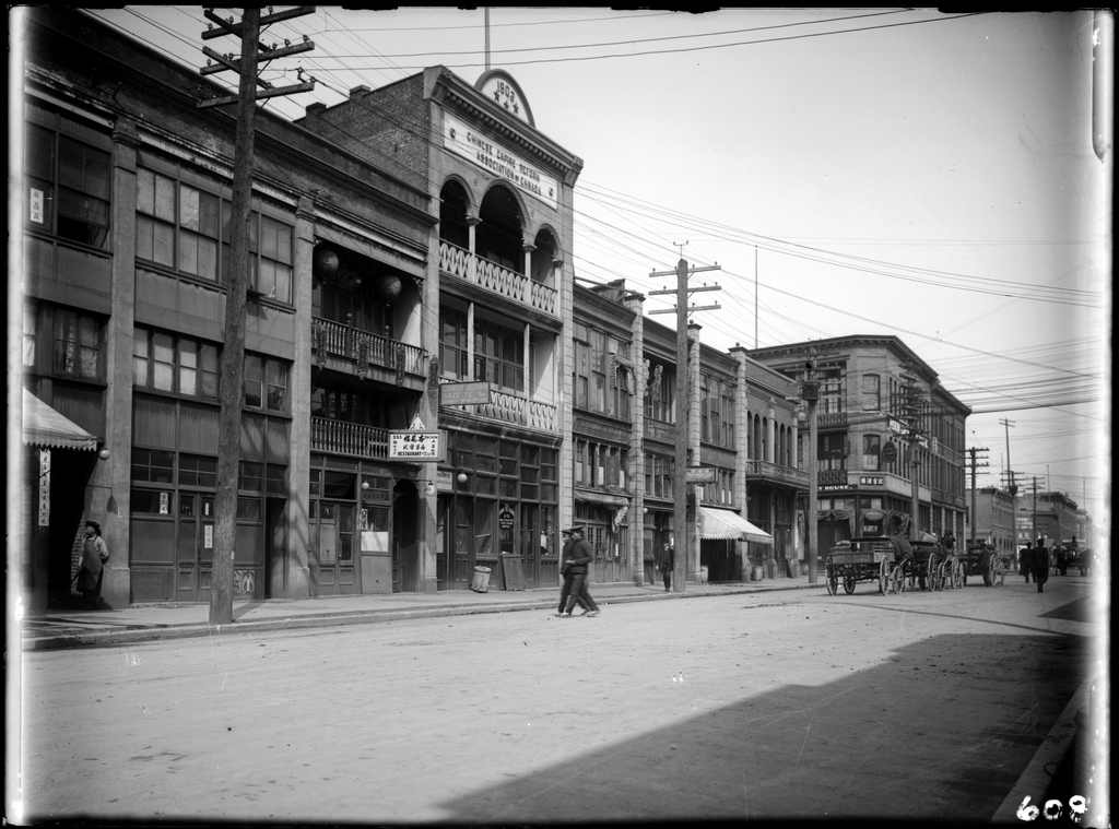 The west side of Carrall Street in Vancouver's Chinatown, 1906.