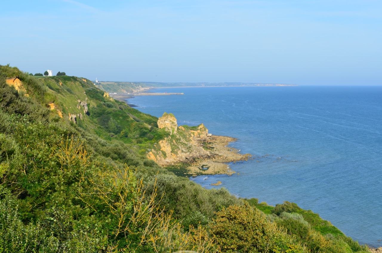 The Normandy coastline near Omaha Beach.