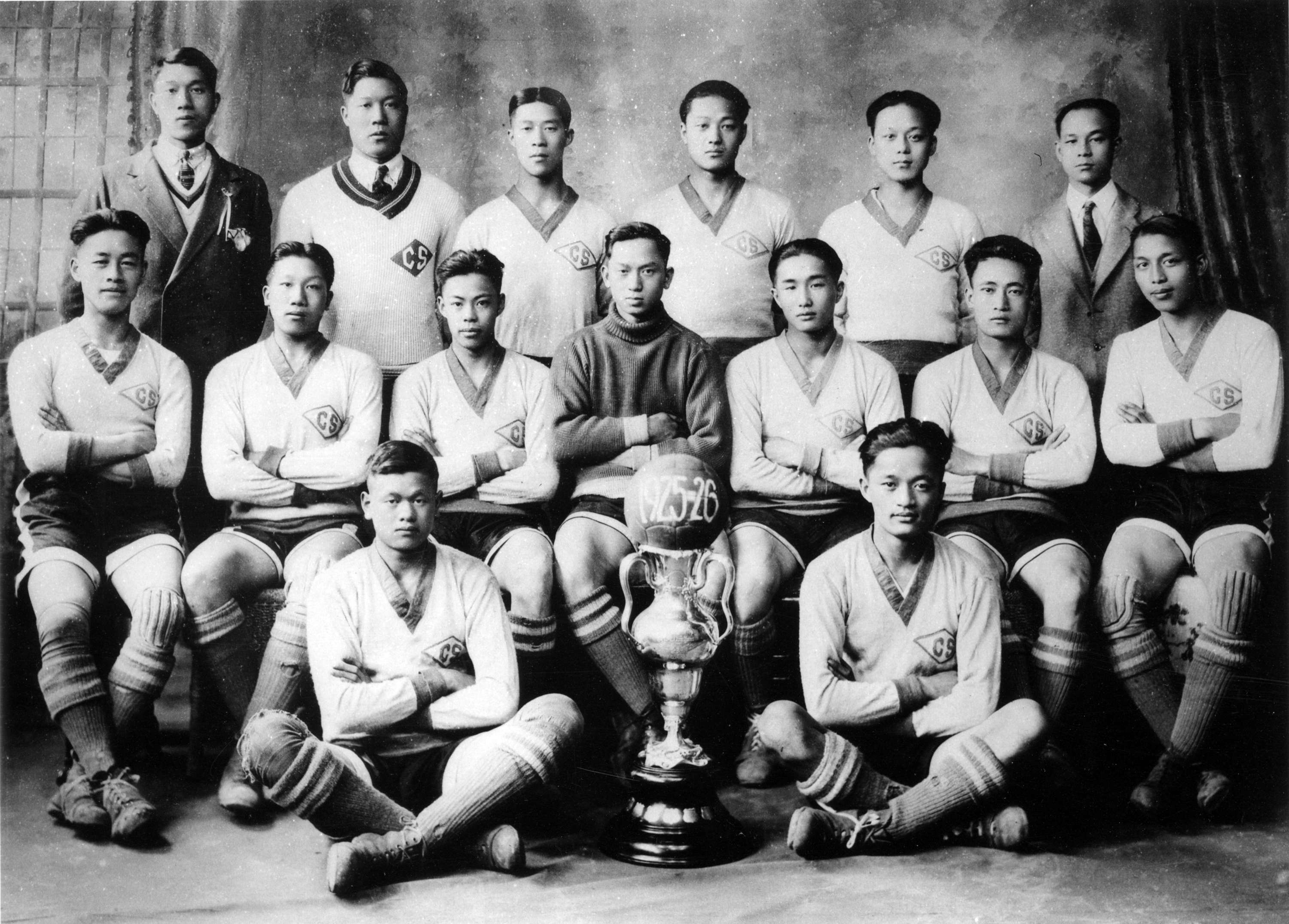 Chinese Students' Athletic Association soccer team, ca. 1925.