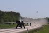 Gripen road strip take-off