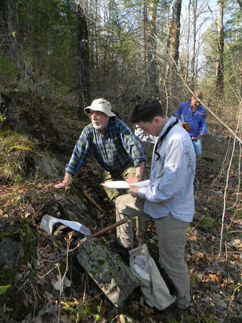 scientists collecting samples