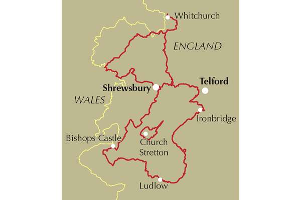 Walking the Shropshire Way - Location Map