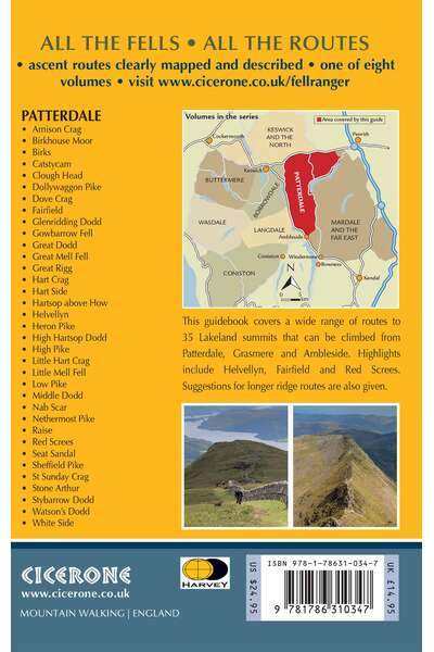 Walking the Lake District Fells - Patterdale  - Back Cover